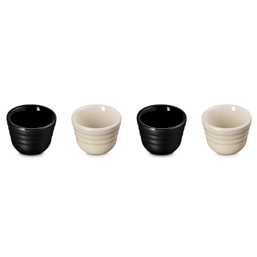 additioanl image for  Le Creuset Set of 4 Egg Cup Blk & Brioc 